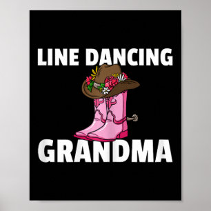 Line Dance Grandma Country Music Dancing Danser Poster