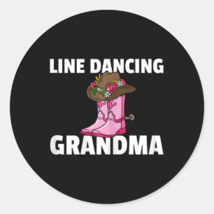 Line Dance Grandma Country Music Dancing Danser Ronde Sticker