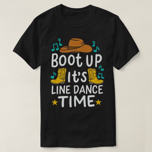 Line-dance Land Westerne Cowboy Boots, T-shirt (Design voorkant)