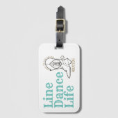 Line Dance Life Canvas tas Bagagelabel (Voorkant (verticaal))
