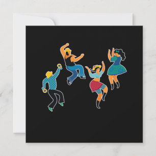 Line Dance Line Dancers Line Danser Country Cadeau Kaart