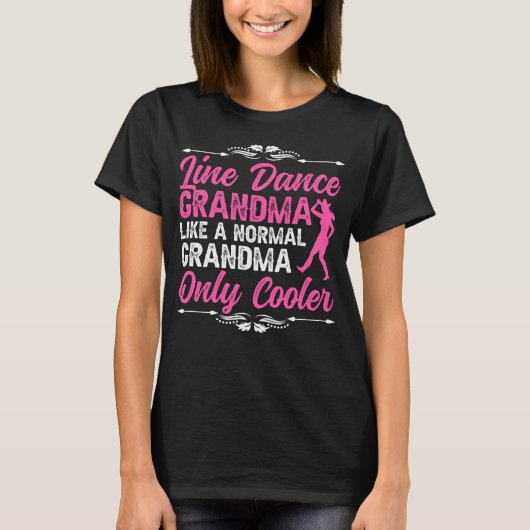 Line Dance Oma Line Dancer Grootmoeder Line Da T-shirt (Voorkant)