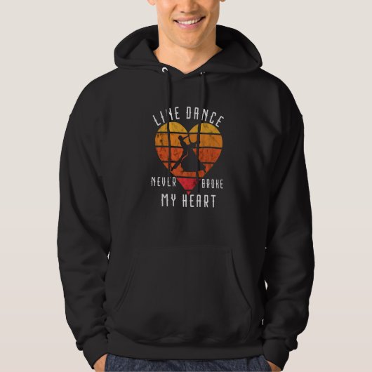 Line Dance Retro Sunset heeft mijn hartlijn nooit  Hoodie (Voorkant)