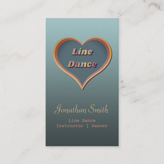 Line dance Studio instructor Visitekaartje (Voorkant)
