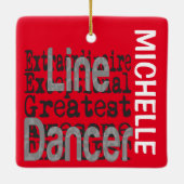 Line Dancer Extraordinaire CUSTOM Keramisch Ornament (Achterkant)
