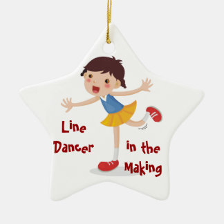 Line Dancer in de Making. - Meisje Keramisch Ornament