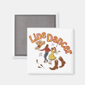 Line Dancer Magneet (Voorkant / Achterkant)