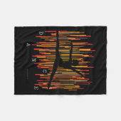 Line Dancer (v3) Fleece Blanket Deken (Voorkant (Horizontaal))