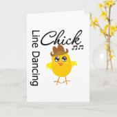 Line Dancing Chick Kaart (Gele Bloem)
