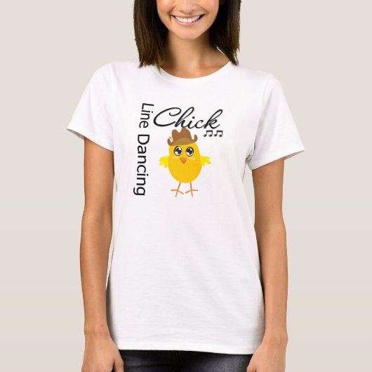 Line Dancing Chick T-shirt (Voorkant)