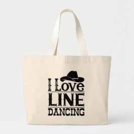 Line Dancing Cowboy Boots Cowgirl Country Music Grote Tote Bag