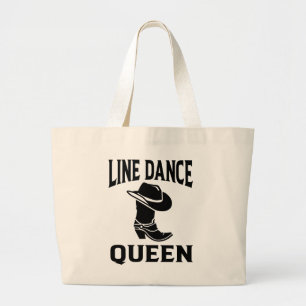 Line Dancing Cowboy Boots Cowgirl Country Music Grote Tote Bag