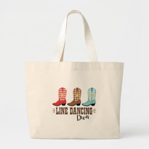 Line Dancing Diva Grote Tote Bag