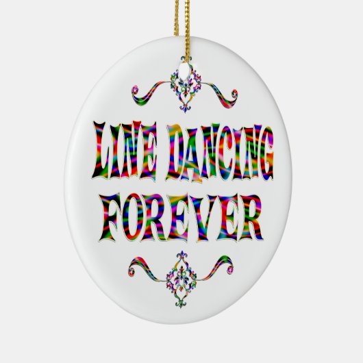 Line Dancing Forever Keramisch Ornament (Rechts)