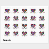 Line Dancing Fun Heart Ronde Sticker (Vel)