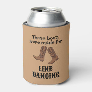 Line Dancing Gift Cowboy laarzen Gemaakt voor Danc Blikjeskoeler