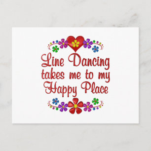 Line Dancing Happy Place Briefkaart