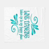 Line Dancing Happy Place Fleece Deken (Voorkant (Horizontaal))