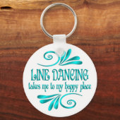 Line Dancing Happy Place Sleutelhanger (Voorkant)