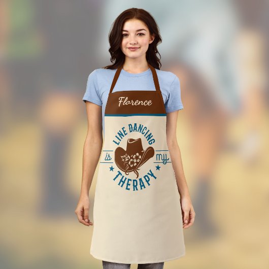 Line Dancing Is My Therapy Funny Dance Monogram  Schort