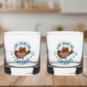 Line Dancing Is My Therapy Funny Dance  Whisky Glas