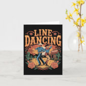 Line Dancing Line Dance Team Kaart (Gele Bloem)
