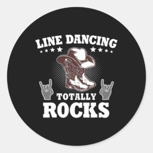 Line Dancing Line Danser Line Dance Ronde Sticker