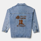 Line Dancing Mijn Passie Denim Jas Denim Jacket (Achterkant)