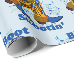 Line Dancing Western Cowboy Boots Boot Scootin' Cadeaupapier