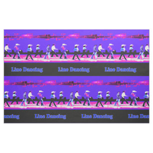 Line Dancing Western Groep Blauw Roze Zwart (Tekst Stof