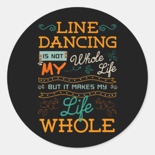 Line Dansed Choreographed Dance Teacher Group Dan Ronde Sticker