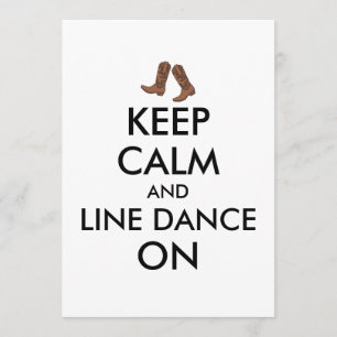 Line Dansende Gift Keep Calm Dancer Cowboy Boots Kaart