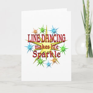 Line Dansende Sparkles Kaart
