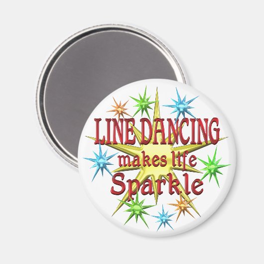 Line Dansende Sparkles Magneet (Voorkant / Achterkant)