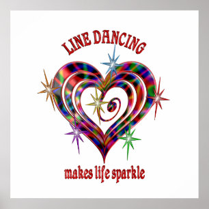 Line Dansende Sparkles Poster