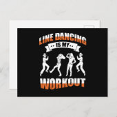Line Dansing is een Cadeau voor muziek in mijn lan Briefkaart (Voorkant / Achterkant)