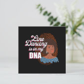 Line Dansing is mijn DNA-lijn Dance Country Cadeft Kaart (Staand voorkant)