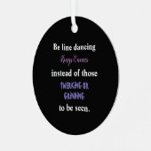 Line Dansings Kings/Queens I Metalen Ornament (Voorkant links)