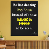 Line Dansings Kings/Queens III Canvas Afdruk (Insitu (Woonkamer))