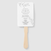 Line Drawing Foliage Ceremony Program Hand Fan Handwaaier (Voorkant)