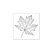Line Drawn Leaf Rustic Wedding Stationery Rubberstempel (Afrduk)