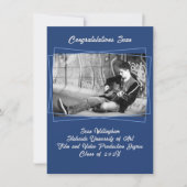 Line Frame Son's Photo Graduation Faire-part (Devant)