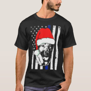 Line Kerstmis German Shepherd 241 T-shirt