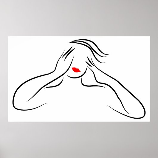 Line Lady Poster (Voorkant)