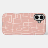 Line Maze Salmon Pink Case-Mate iPhone Case (Achterkant (horizontaal))