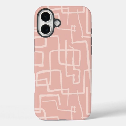 Line Maze Salmon Pink Case-Mate iPhone Case (Achterkant)