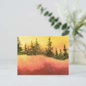 "Line of Pine #3" Briefkaart voor landwegen (Staand voorkant)