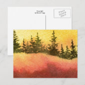 "Line of Pine #3" Briefkaart voor landwegen (Voorkant / Achterkant)