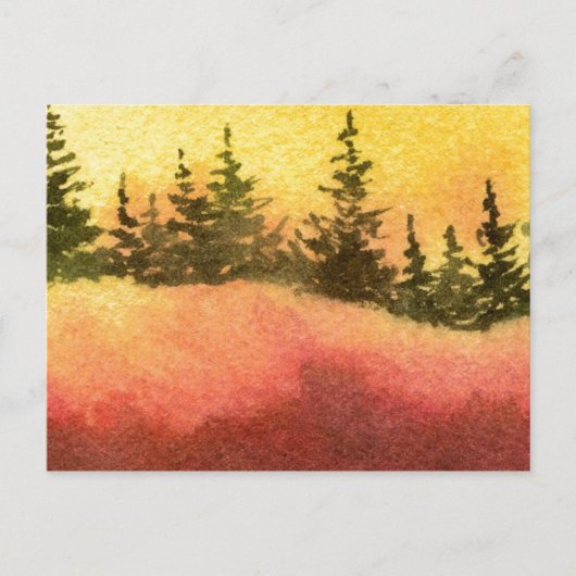 "Line of Pine #3" Briefkaart voor landwegen (Voorkant)