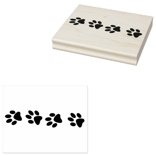 Line of solid Cat Paw prints  Rubberstempel (Gestempeld)